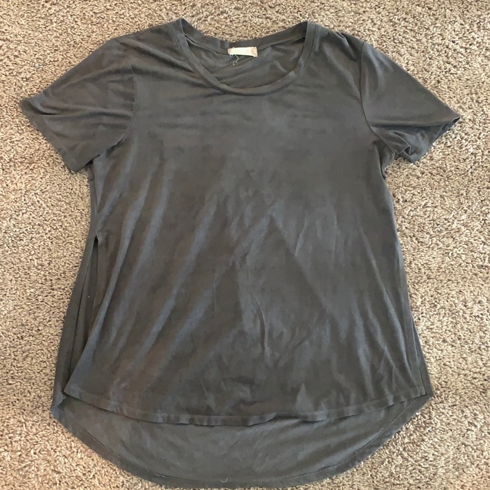 Women's velvet short sleeve shirt